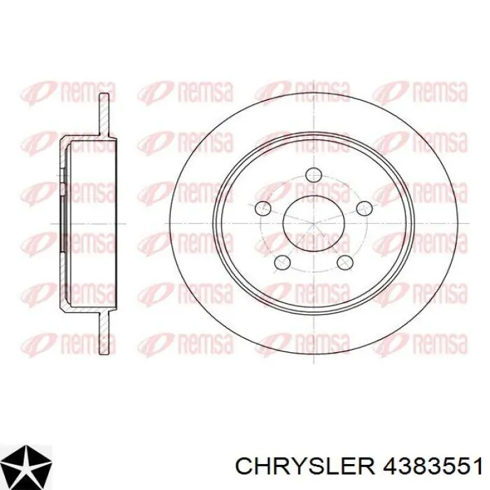 4383551 Chrysler disco de freno trasero