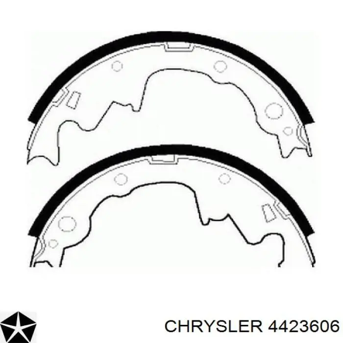 4423606 Chrysler zapatas de frenos de tambor traseras