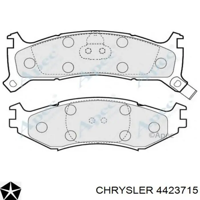 4423715 Chrysler pastillas de freno delanteras