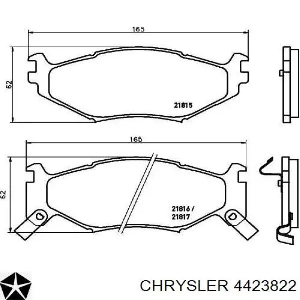 4423822 Chrysler pastillas de freno delanteras