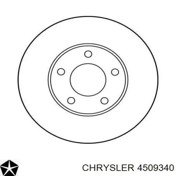 4509340 Chrysler disco de freno delantero