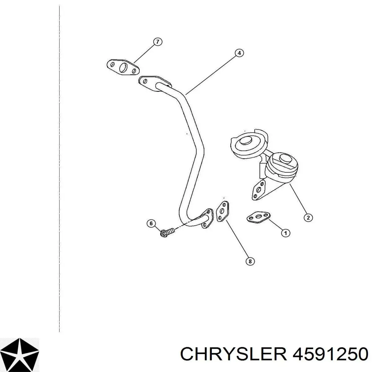 4591250 Chrysler junta de válvula egr