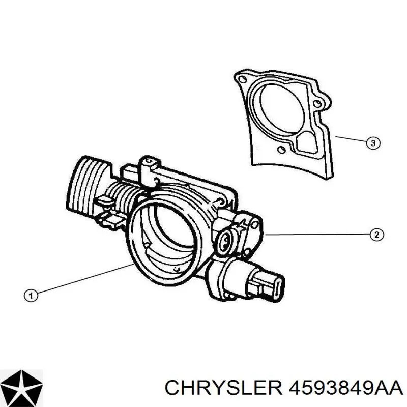 4593849AA Chrysler válvula de mando de ralentí