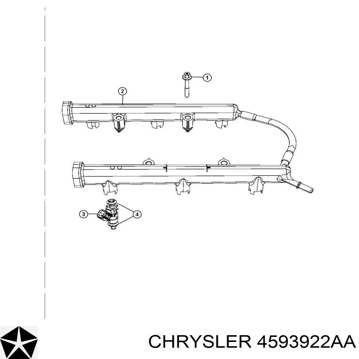 4593922AA Chrysler rampa de inyectores