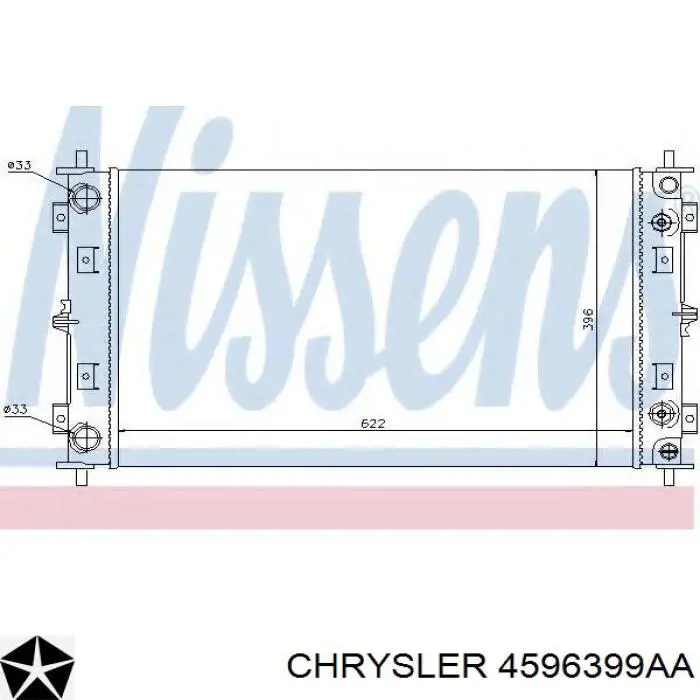 4596399AA Chrysler radiador refrigeración del motor