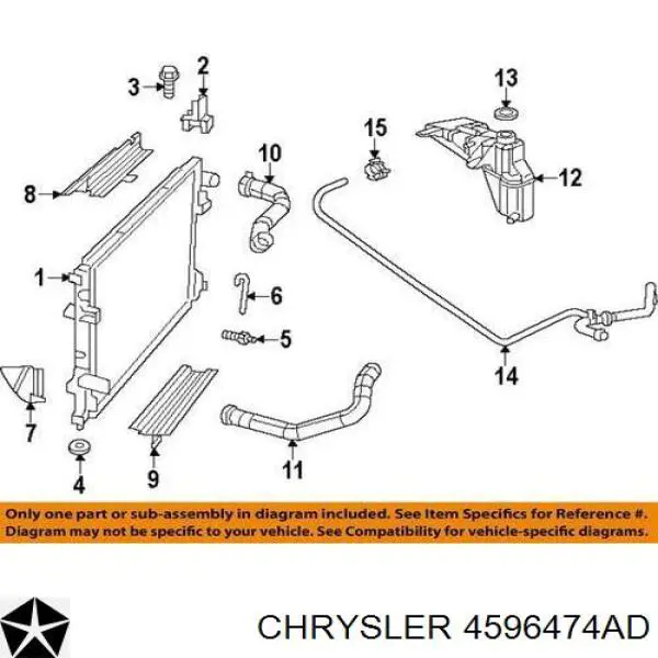 K04596474AC Fiat/Alfa/Lancia soporte del radiador superior