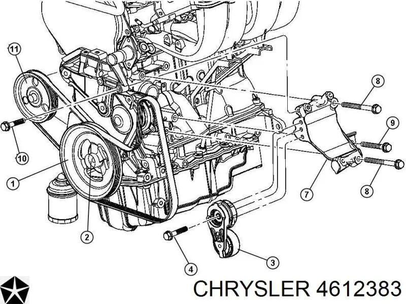 Polea de la bomba de dirección asistida Chrysler 4612383 precio, desde 69,63 EUR