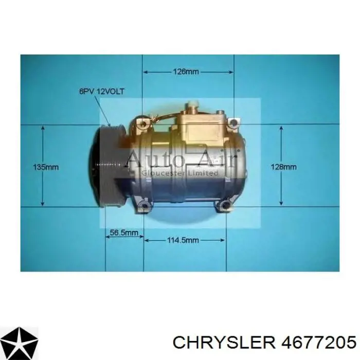 R4677205 Chrysler compresor de aire acondicionado