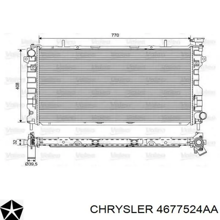 4677524AA Chrysler radiador