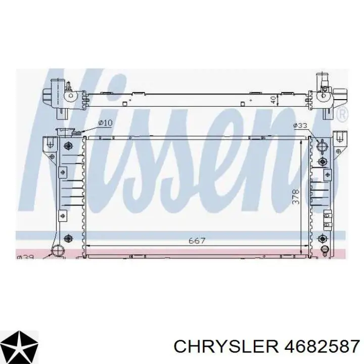 4682587 Chrysler radiador refrigeración del motor