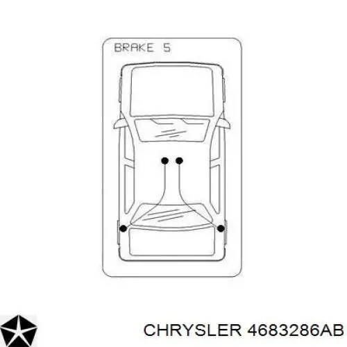 4683286AB Chrysler cable de freno de mano intermedio