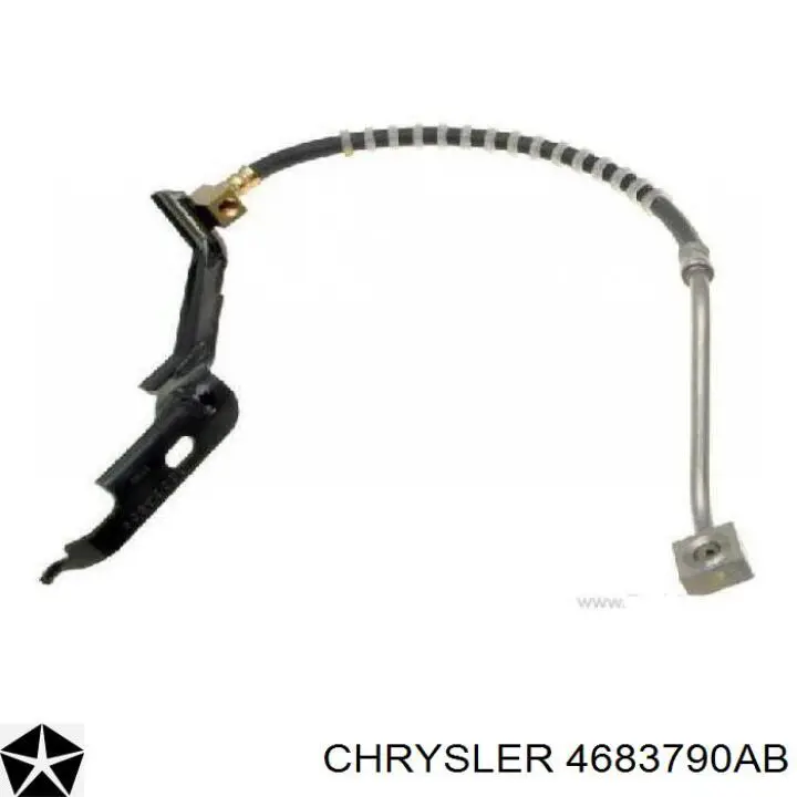 4683790AB Chrysler tubo flexible de frenos delantero derecho