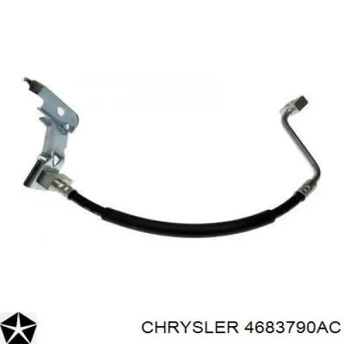 4683790AC Chrysler tubo flexible de frenos delantero derecho