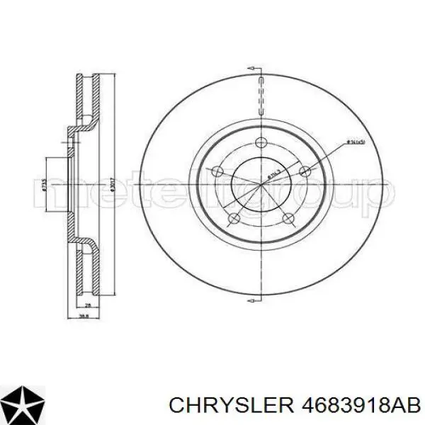 4683918AB Chrysler Discos