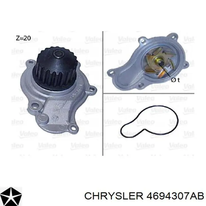 Comprar 4694307AB Chrysler Bomba de agua para motor