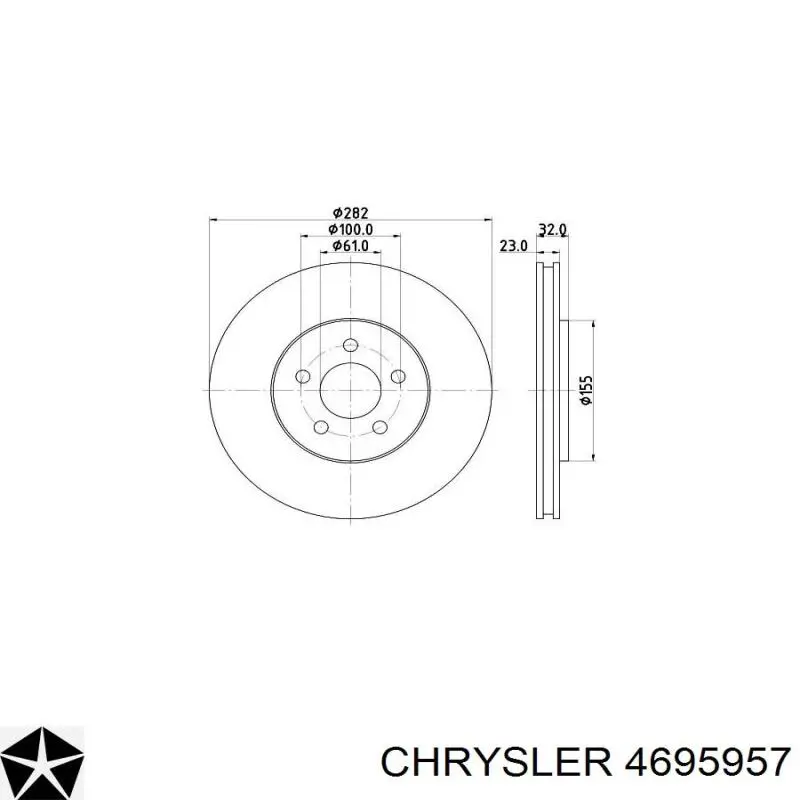 4695957 Chrysler freno de disco delantero