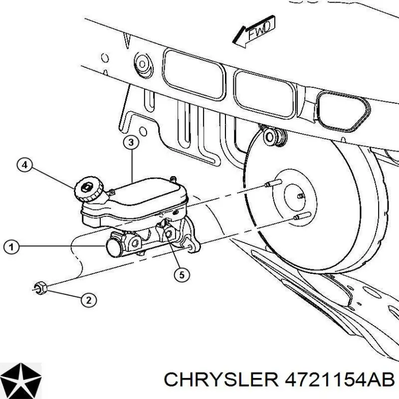 Cilindro maestro de frenos Chrysler 04721154AB precio, desde 59,62 EUR