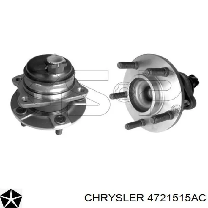 4721515AC Chrysler cubo de rueda trasero