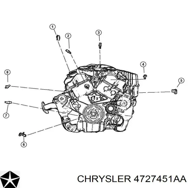 4727451AA Chrysler sensor de posición del cigüeñal