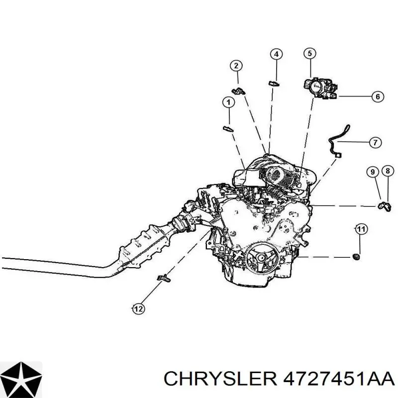 Sensor de cigüeñal 04609153AF Chrysler