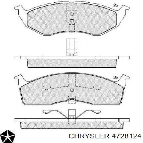 4728124 Chrysler pastillas de freno delanteras