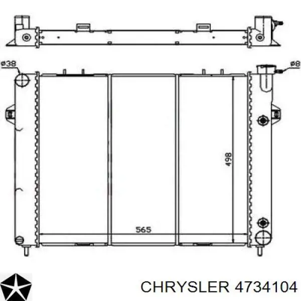 4734104 Chrysler radiador refrigeración del motor