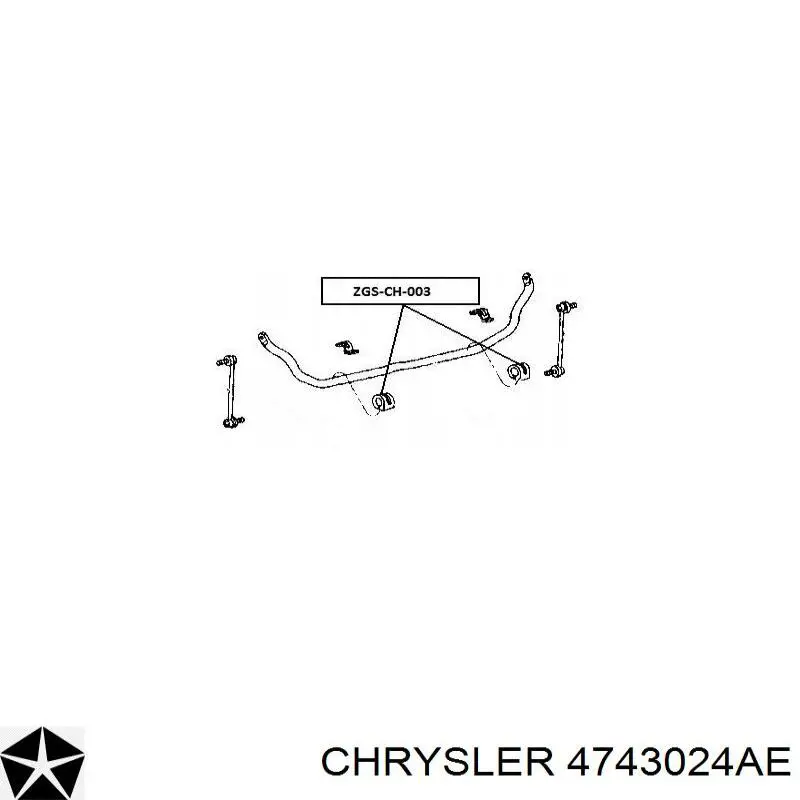 Comprar 4743024AE Chrysler Buje de barra estabilizadora delantera