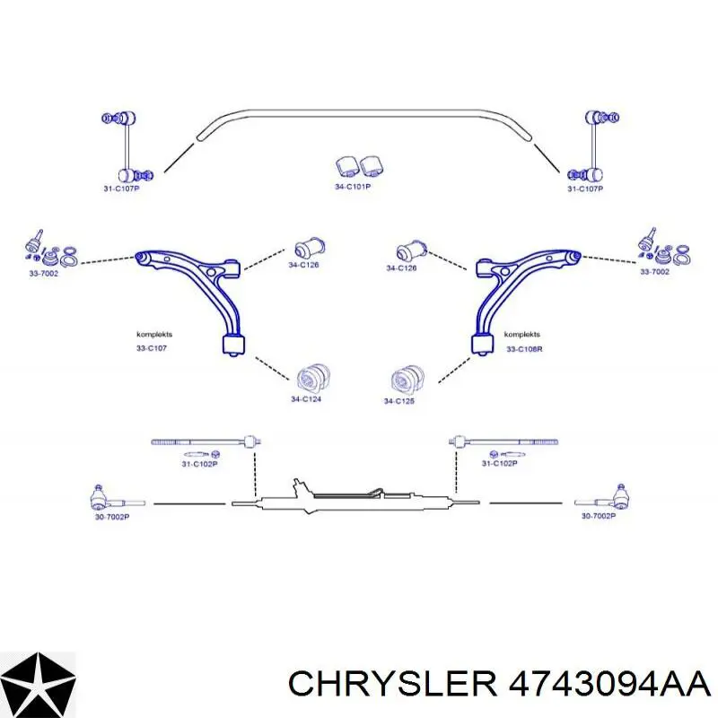 Comprar 4743094AA Chrysler Silentblock