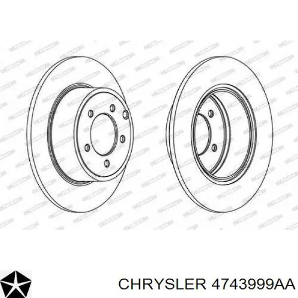 Comprar 4743999AA Chrysler Disco de freno trasero