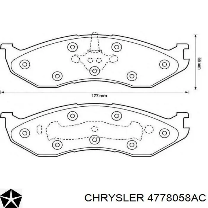 4778058AC Chrysler pastillas de freno delanteras