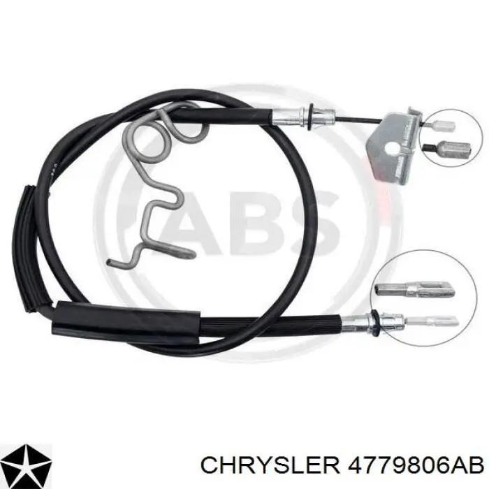 4779806AB Chrysler cable de freno de mano trasero izquierdo