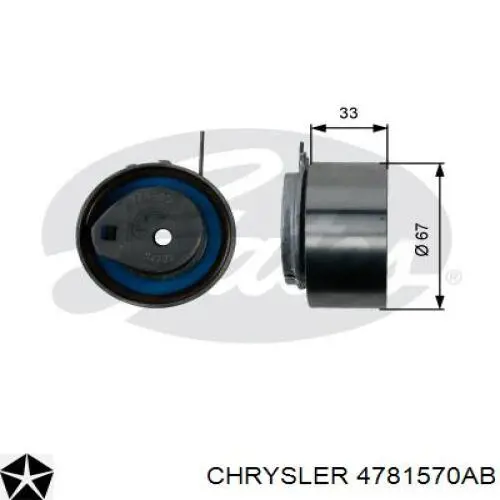 Tensor, correa de distribucion 4781570AB Chrysler