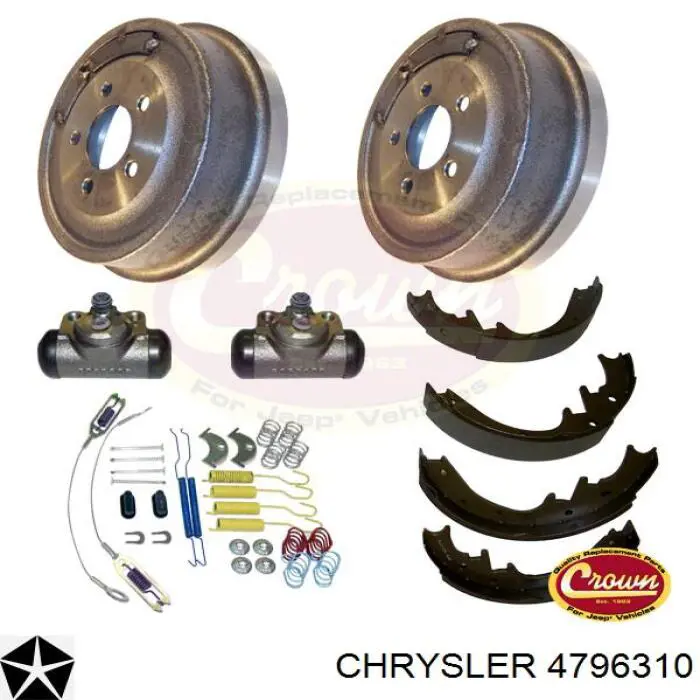 4796310 Chrysler zapatas de frenos de tambor traseras