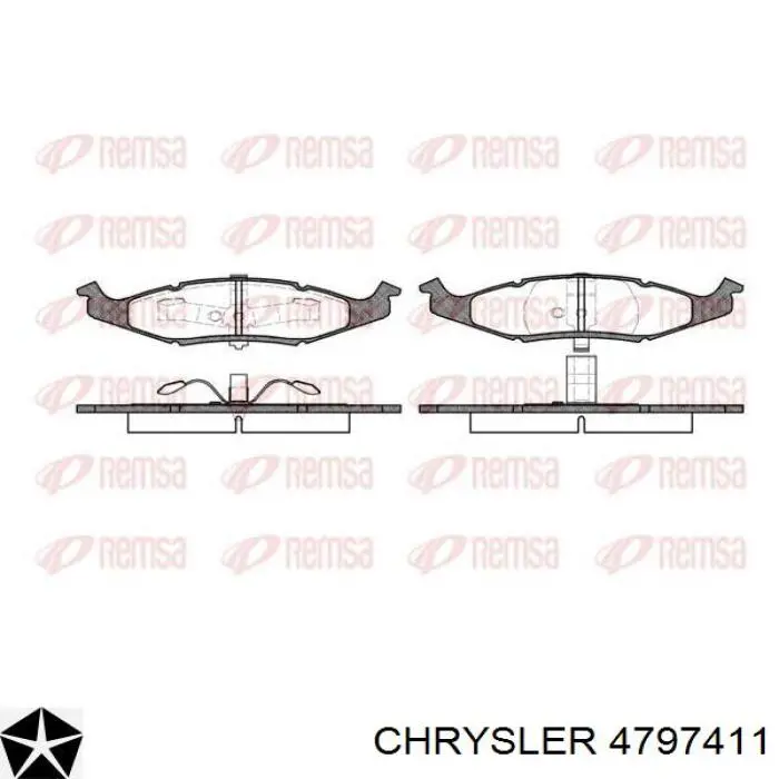 4797411 Chrysler pastillas de freno delanteras