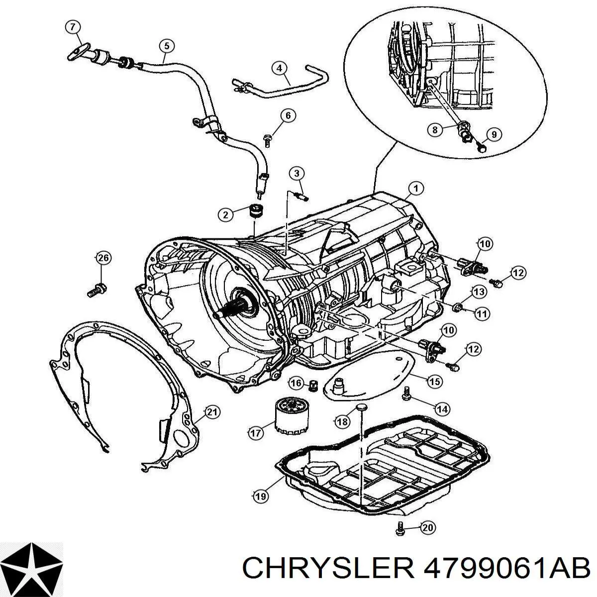 4799061AB Chrysler sensor de velocidad