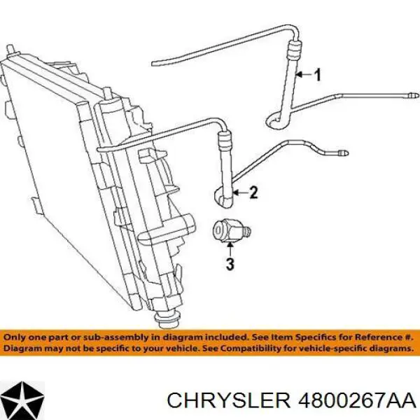 4800267AA Chrysler condensador aire acondicionado