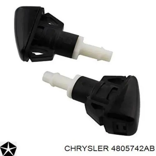 4805742AB Chrysler tobera de agua regadora, lavado de parabrisas