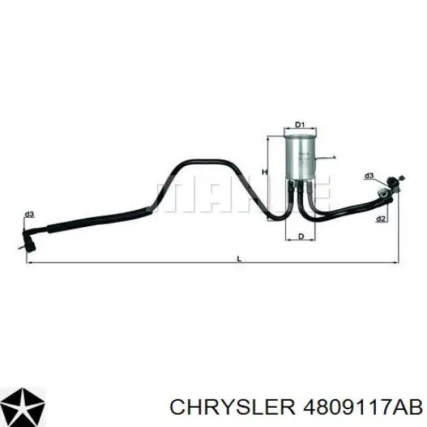 4809117AB Chrysler filtro combustible