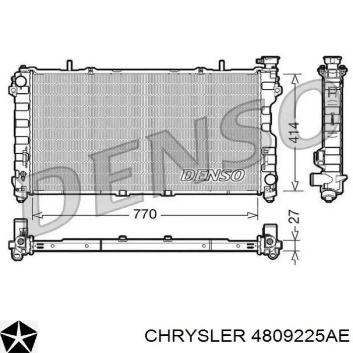 4809225AE Chrysler radiador