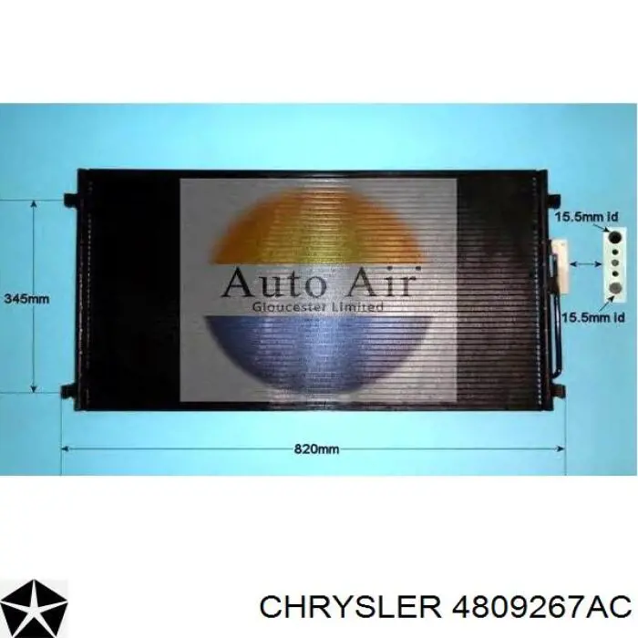 4809267AC Chrysler condensador aire acondicionado