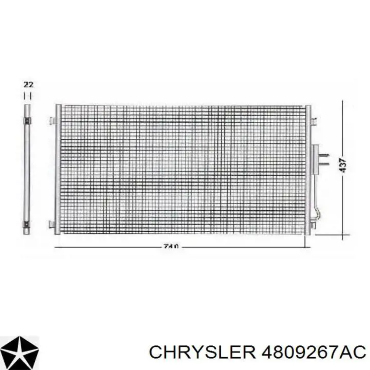 Aire acondicionado capacitor Chrysler 04809267AC precio, desde 76,96 EUR