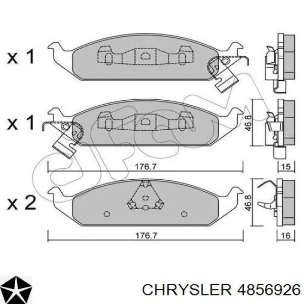 4856926 Chrysler pastillas de freno delanteras