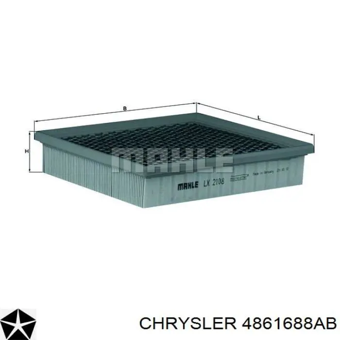 El filtro de aire Chrysler 4861688AB precio, desde 14,04 EUR