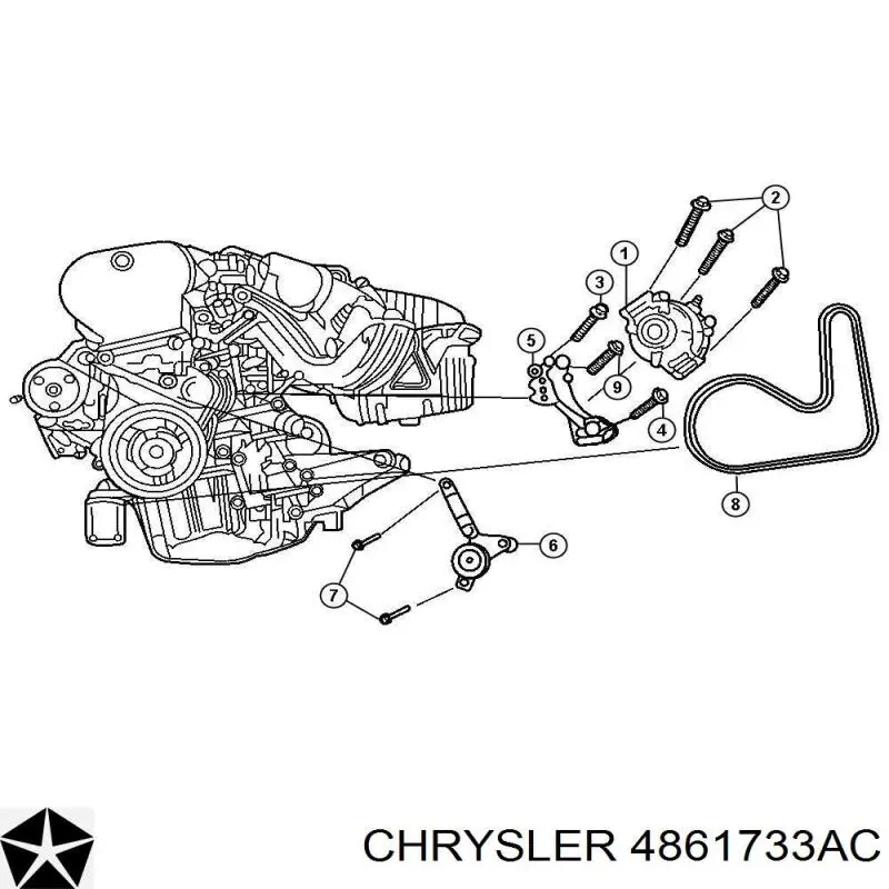 Comprar 4861733AC Chrysler Correa trapezoidal