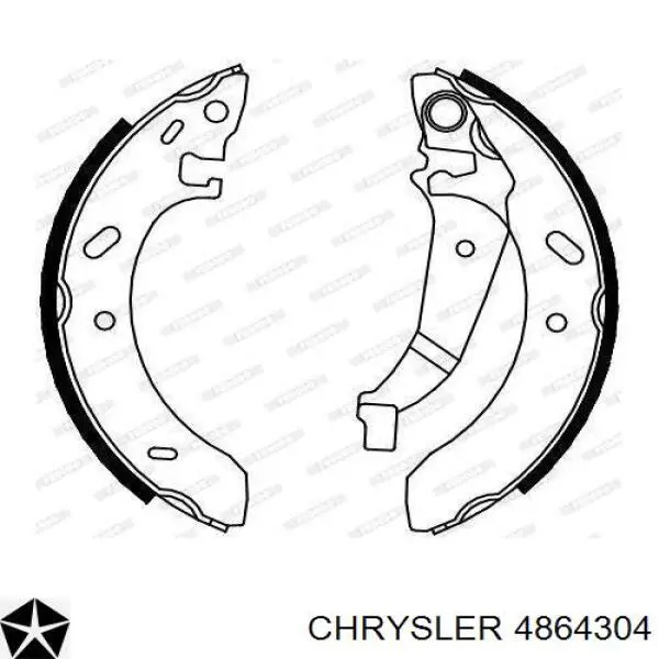 4864304 Chrysler zapatas de frenos de tambor traseras