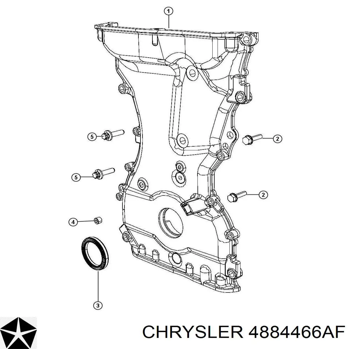 04884895AA Chrysler cubierta motor delantera