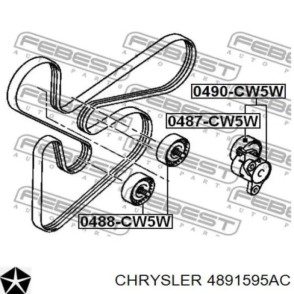 Comprar 4891595AC Chrysler Tensor de la correa trapecial