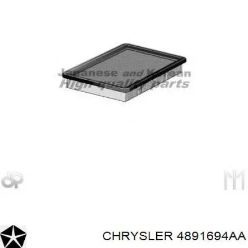 El filtro de aire Chrysler 4891694AA precio, desde 12,08 EUR