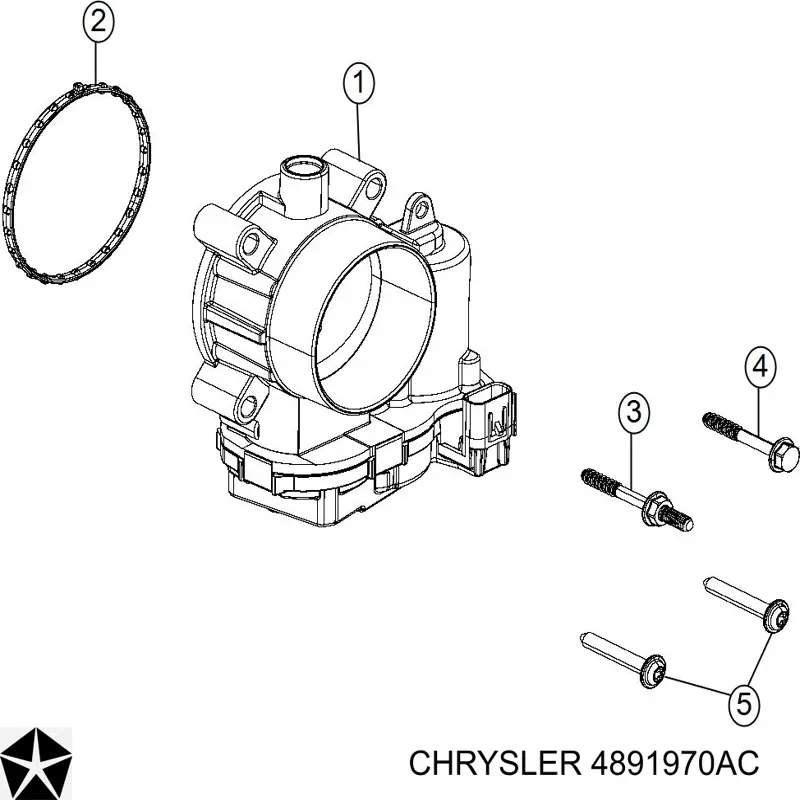 4891970AC Chrysler cuerpo de mariposa completo