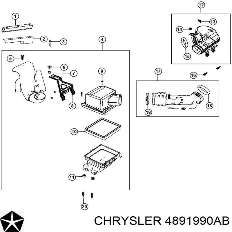  Chrysler 4891990AB precio, desde  